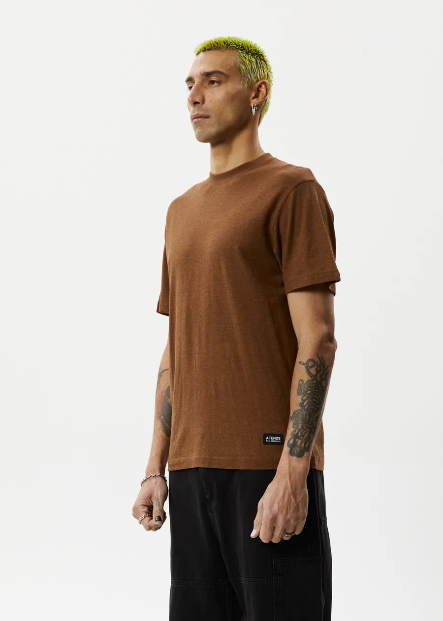 Hemp Retro T-Shirt - Classic Toffee